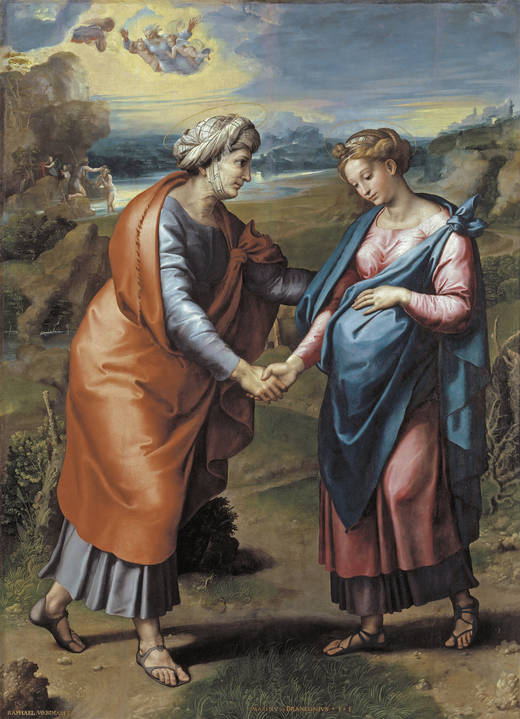Raffaello, Visitazione, 1517, Museo del Prado, Madrid